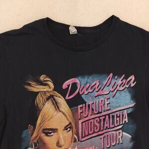 Dua Lipa Future Nostalgia Tour Band Crew Neck Graphic Shirt Mens Size S Black